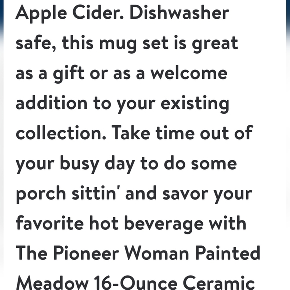 2024 ❤️ New Pioneer Woman Painted Meadow 4-Piece Ceramic Mug Set - Picture 3 of 10